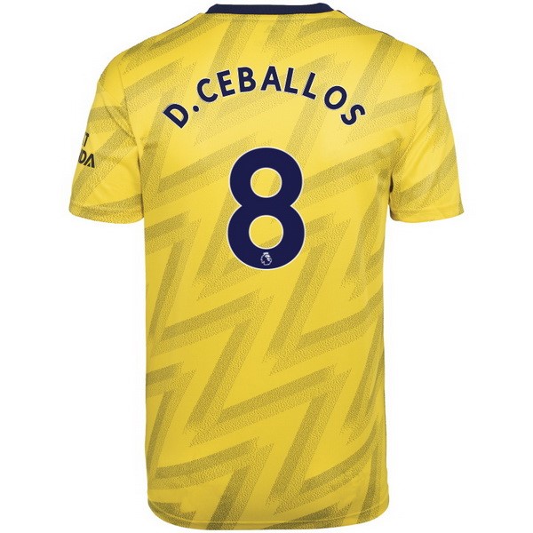 Trikot Arsenal NO.8 D.Ceballos Auswarts 2019-20 Gelb Fussballtrikots Günstig